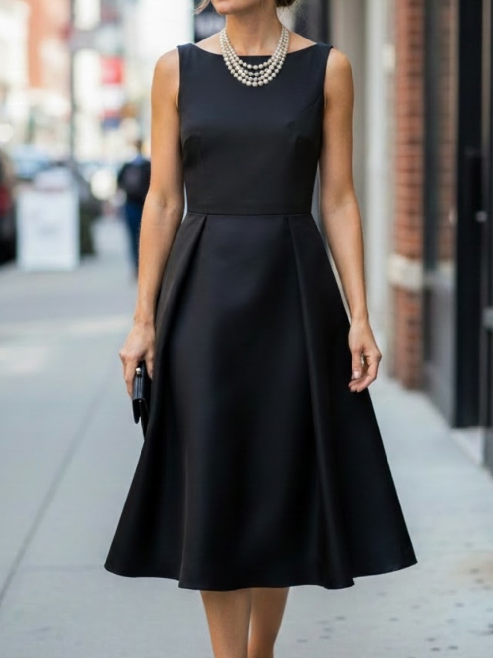 ✨ Adrianna Papell Sleeveless Mikado Fit And Flare Midi Dress - size 4